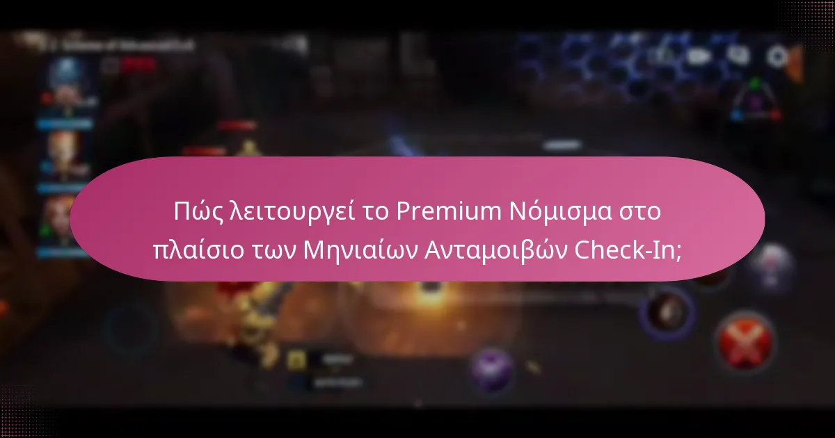 Πώς λειτουργεί το Premium Νόμισμα στο πλαίσιο των Μηνιαίων Ανταμοιβών Check-In;