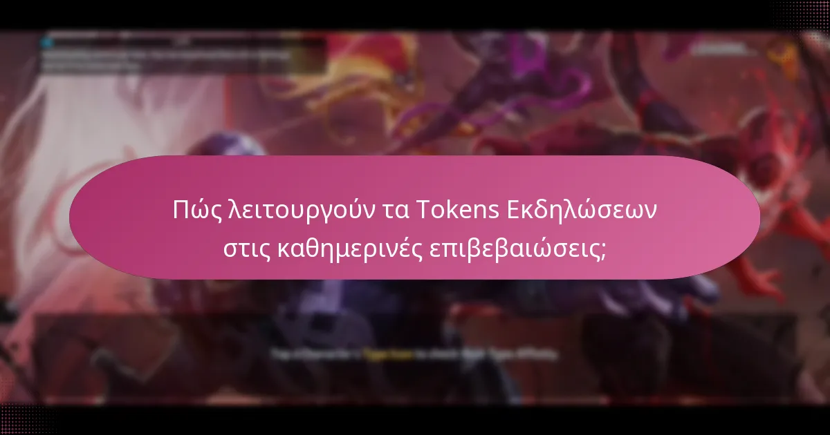 Πώς λειτουργούν τα Tokens Εκδηλώσεων στις καθημερινές επιβεβαιώσεις;